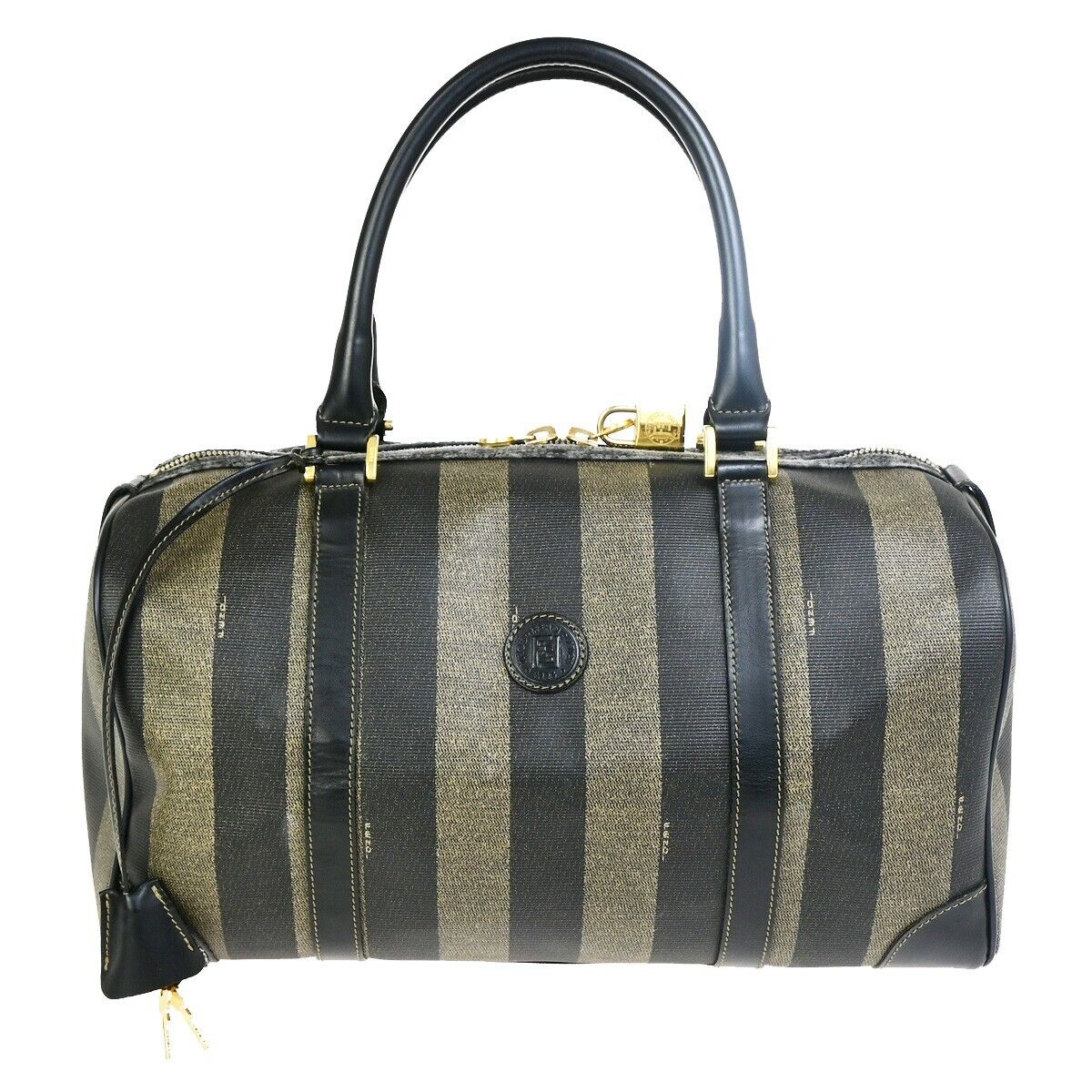 Fendi Pecan Brown Canvas Handbag ()
