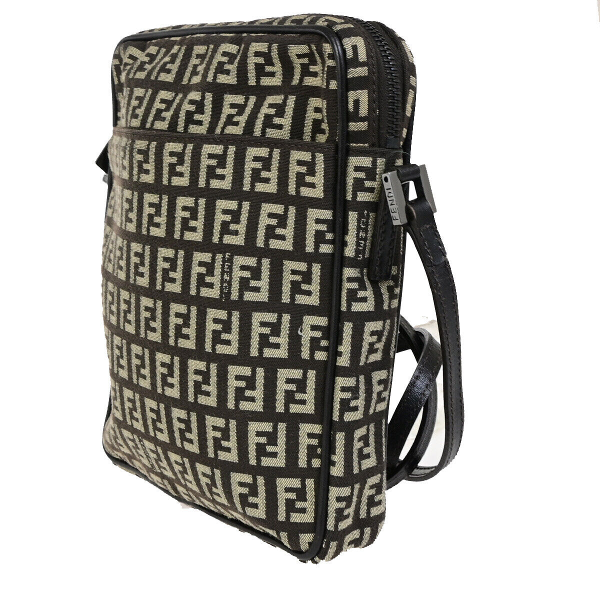 Fendi Brown Canvas Shoulder Bag ()