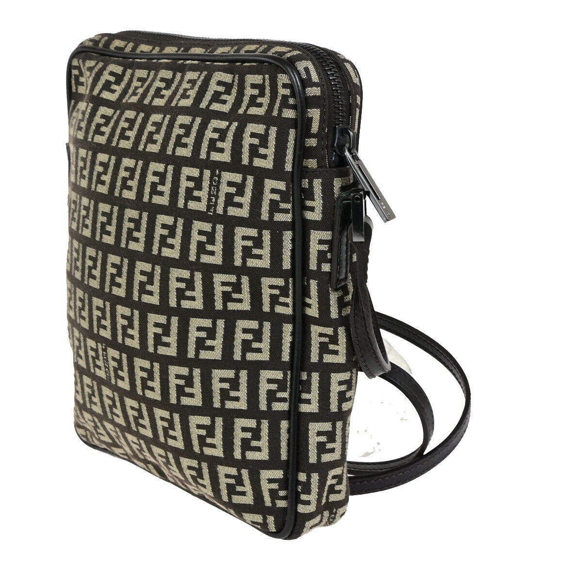 Fendi Brown Canvas Shoulder Bag ()