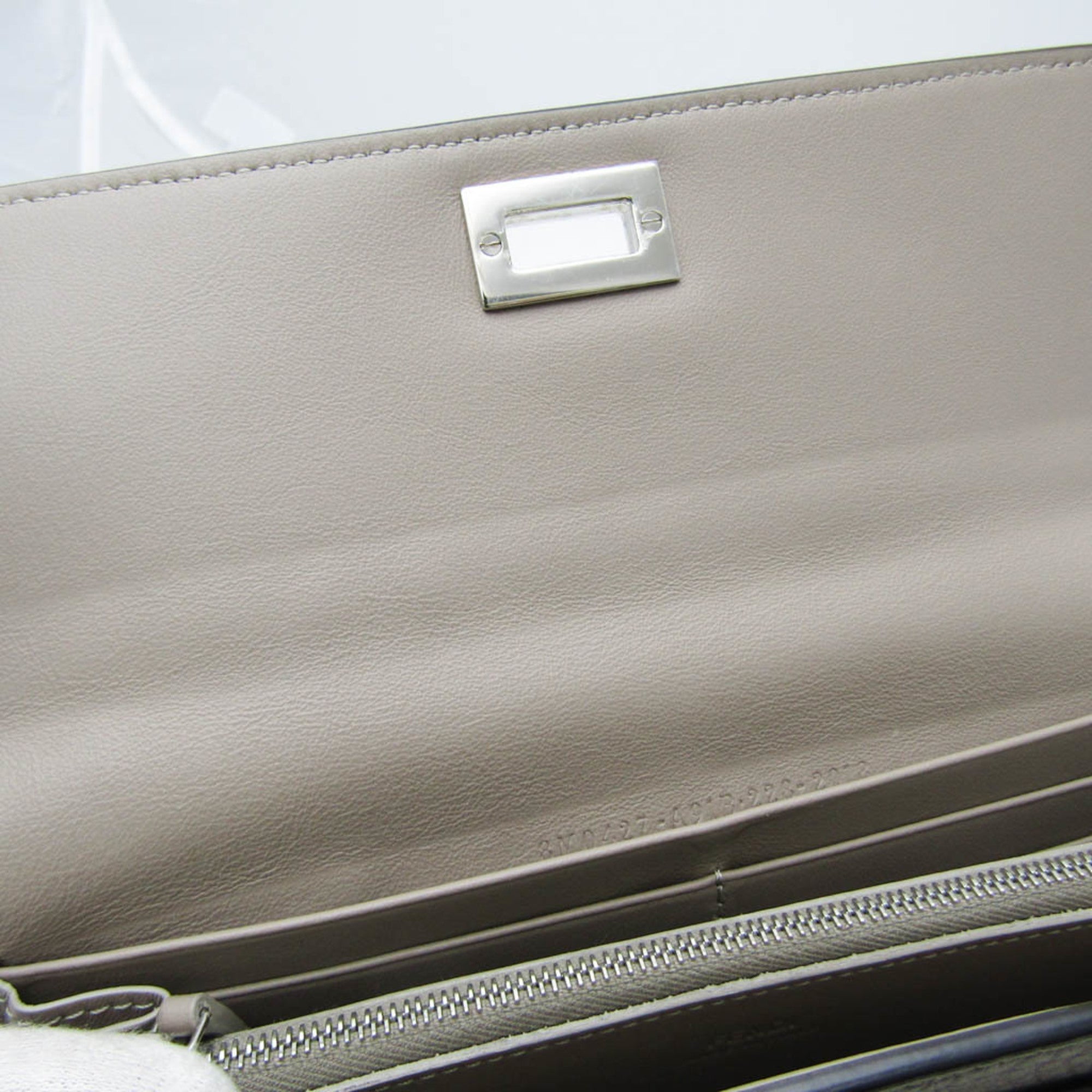 Fendi Peekaboo Beige Leather Wallet ()