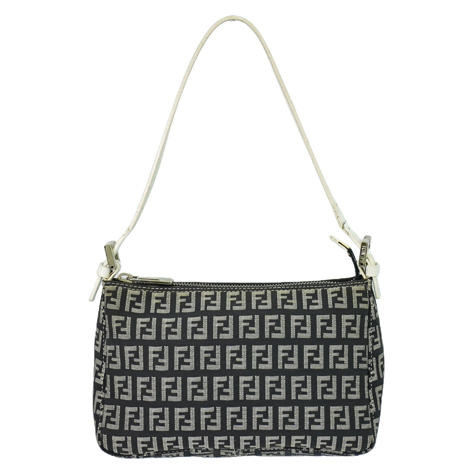 Fendi Zucchino Black Canvas Handbag ()