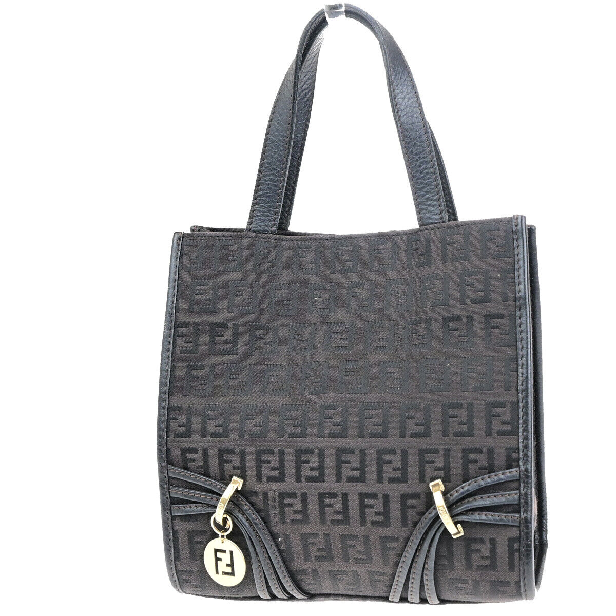 Fendi Zucchino Brown Canvas Shoulder Bag ()