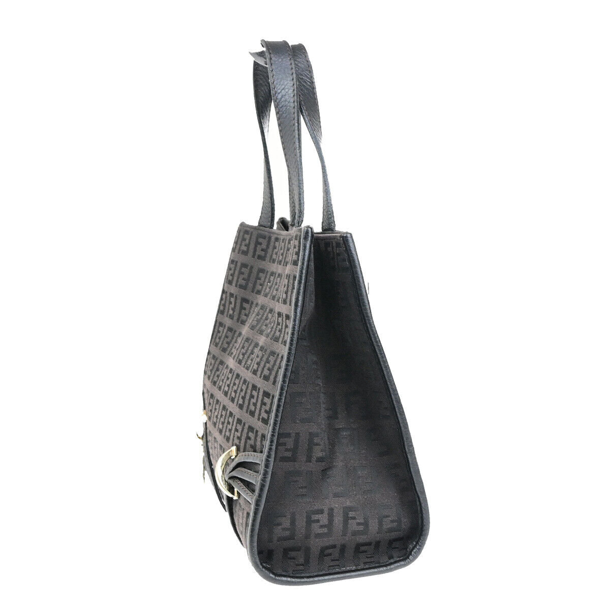 Fendi Zucchino Brown Canvas Shoulder Bag ()
