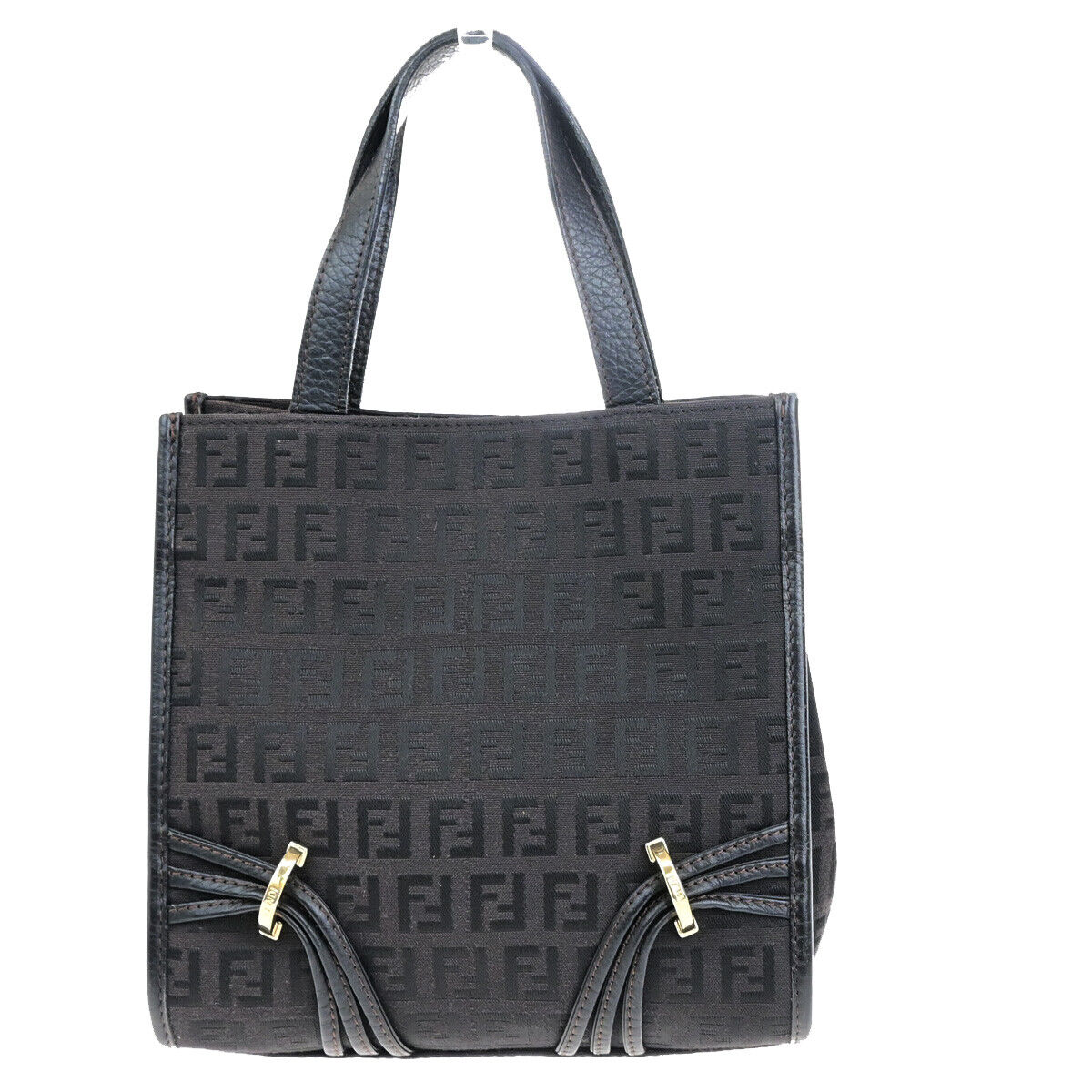 Fendi Zucchino Brown Canvas Shoulder Bag ()