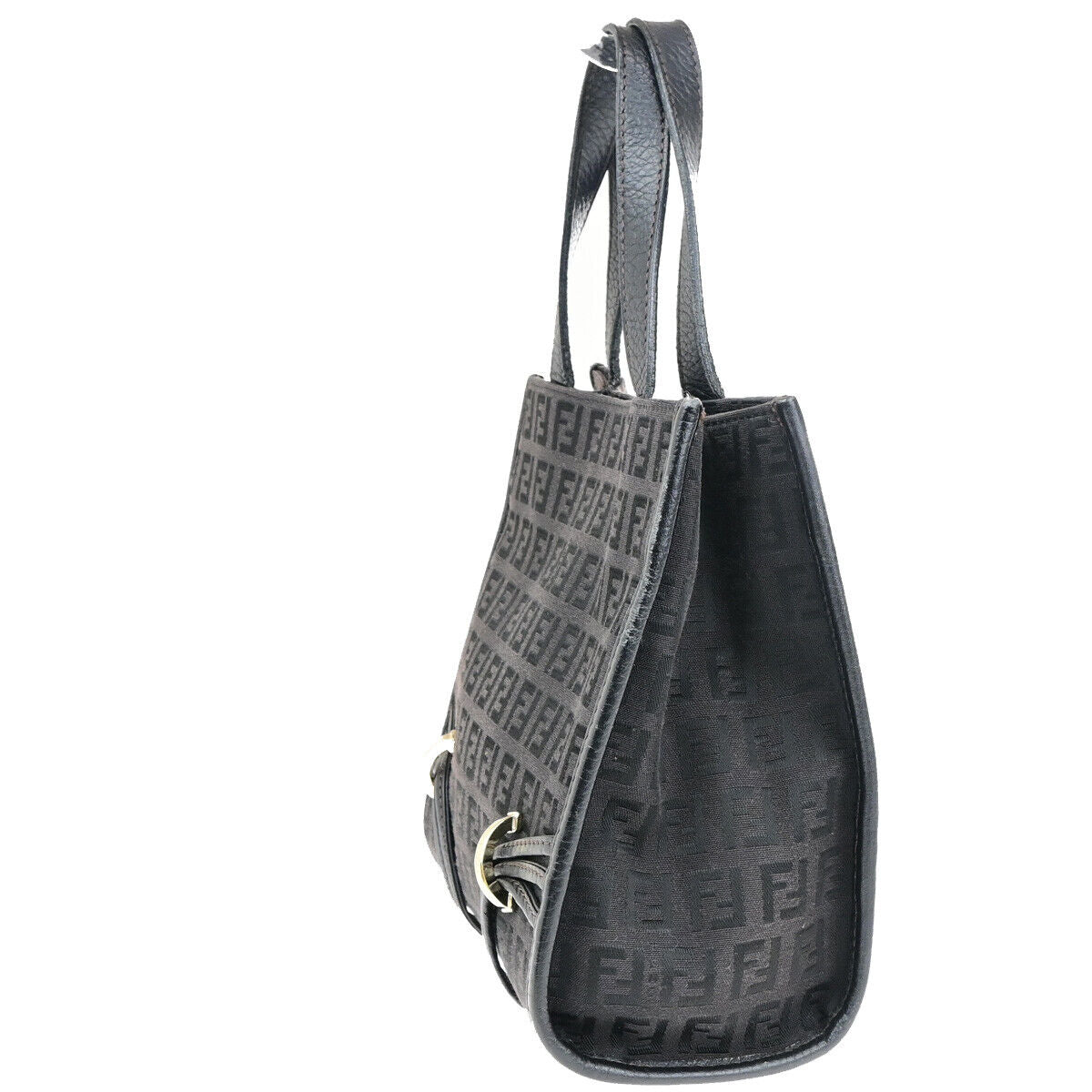 Fendi Zucchino Brown Canvas Shoulder Bag ()
