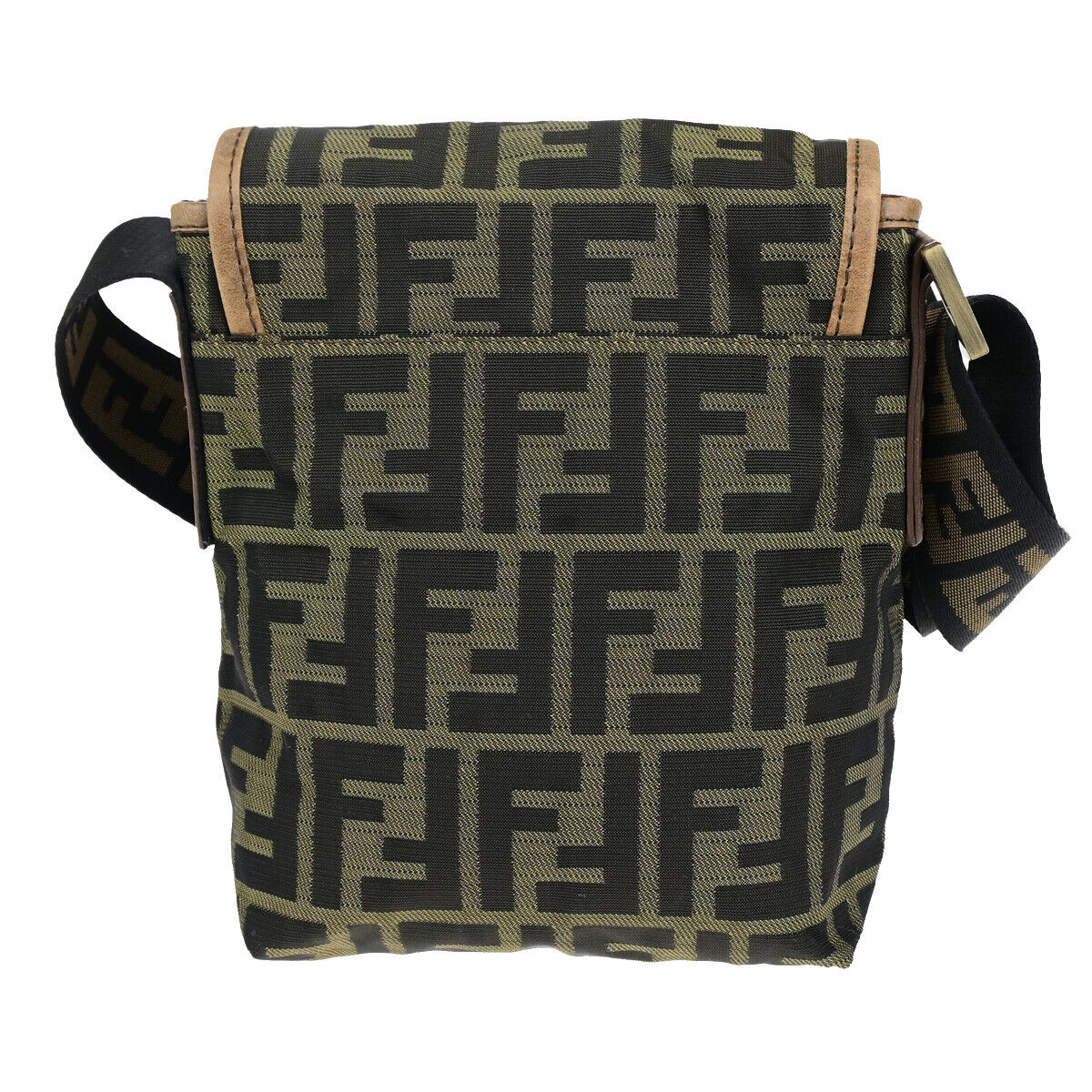 Fendi Zucca Brown Canvas Shoulder Bag ()