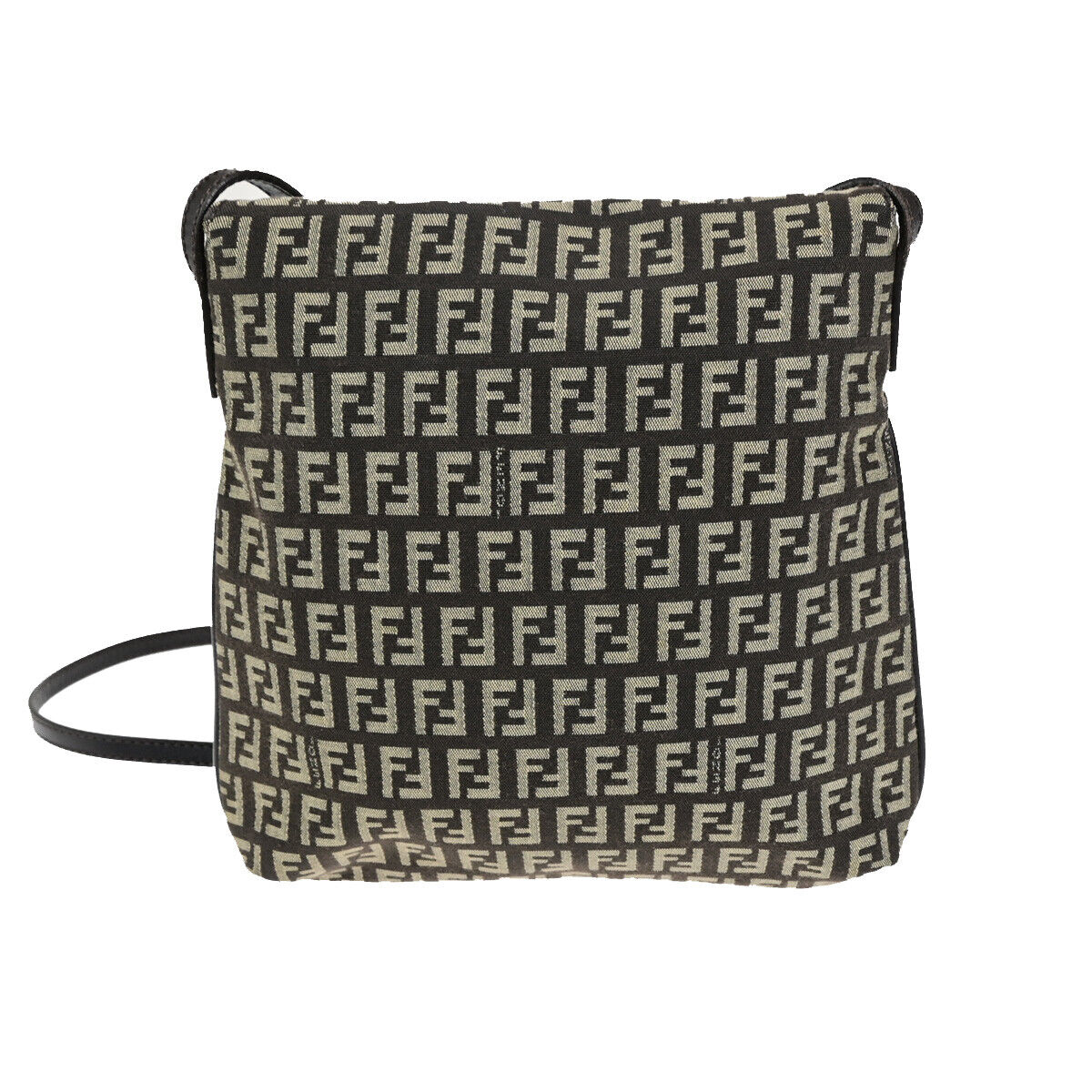 Fendi Zucca Brown Canvas Shoulder Bag ()