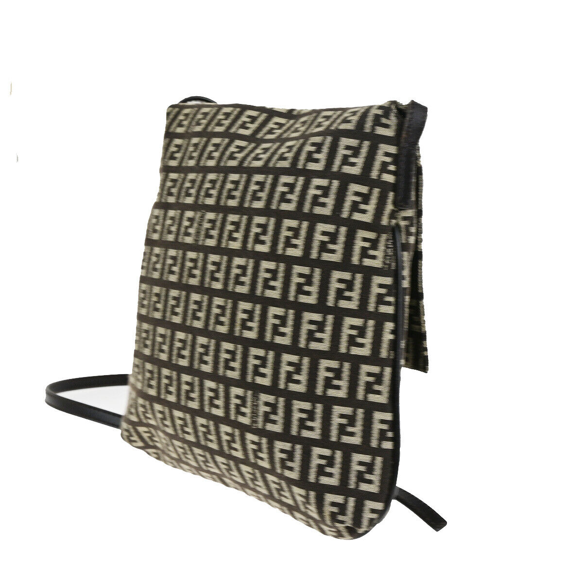 Fendi Zucca Brown Canvas Shoulder Bag ()