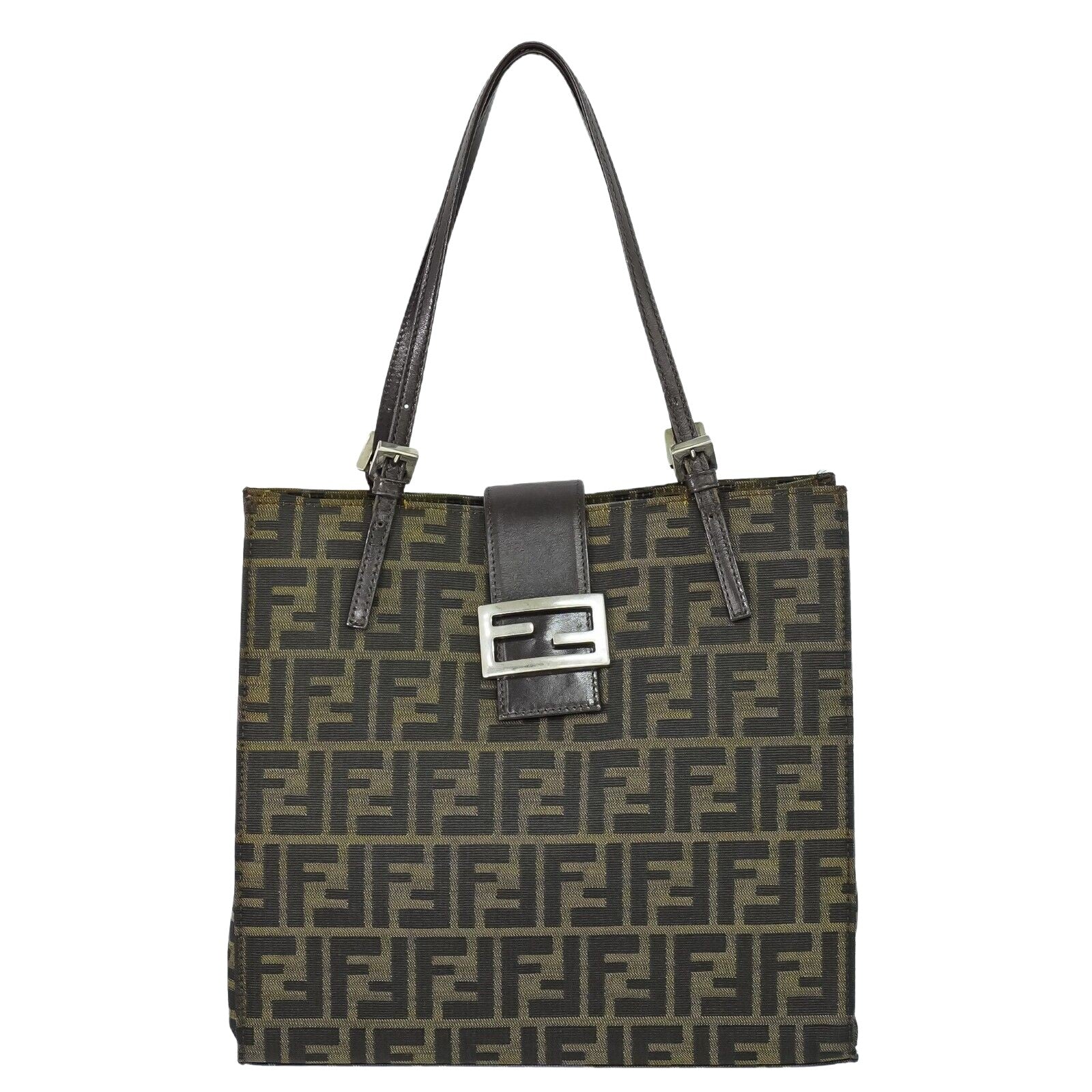 Fendi Brown Canvas Handbag ()