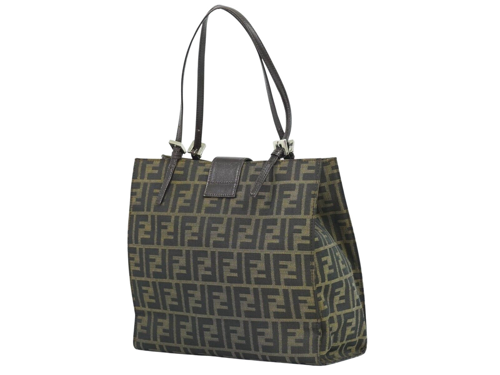Fendi Brown Canvas Handbag ()