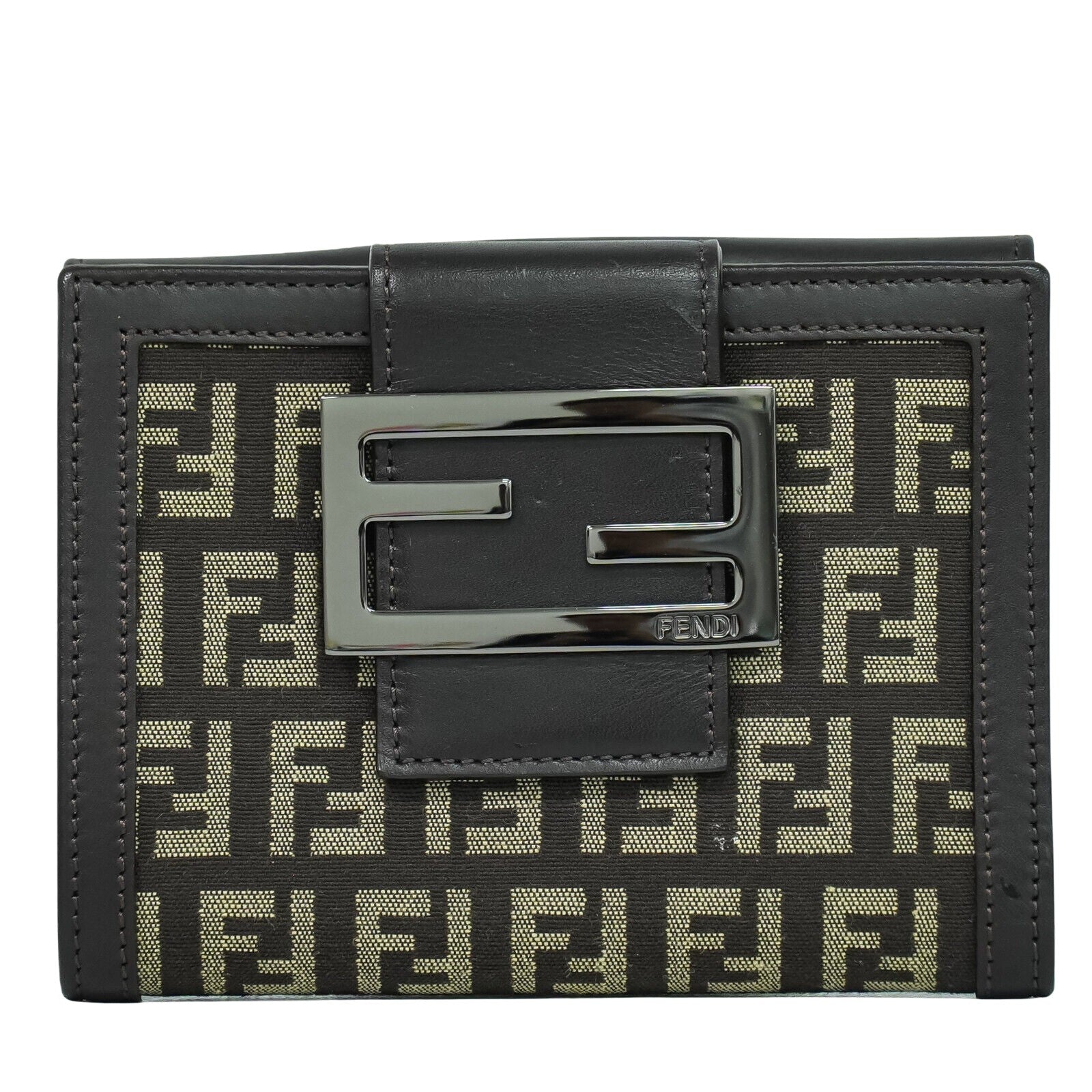Fendi Brown Canvas Wallet ()