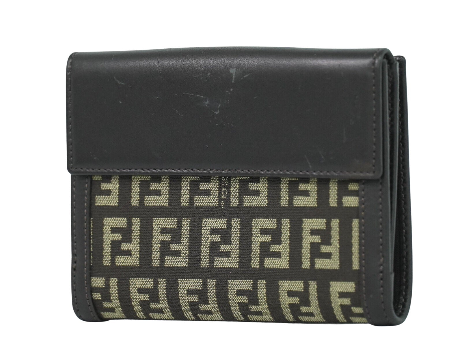 Fendi Brown Canvas Wallet ()