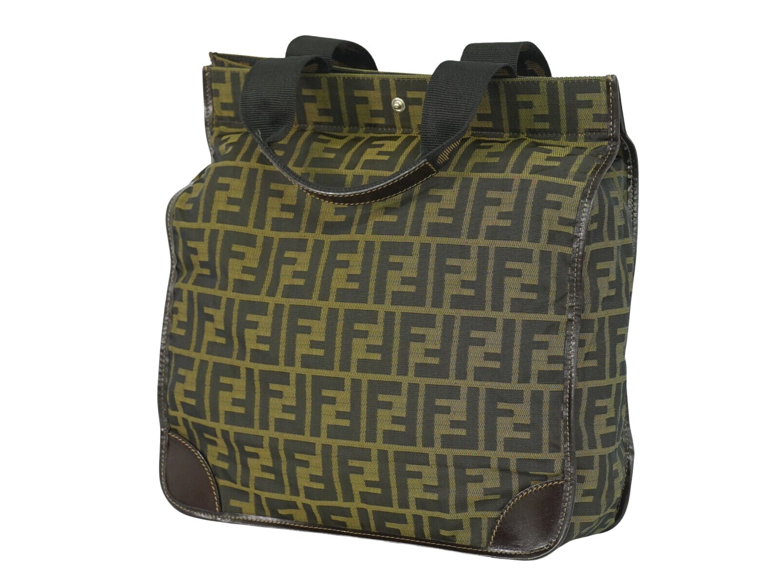 Fendi Brown Canvas Handbag ()