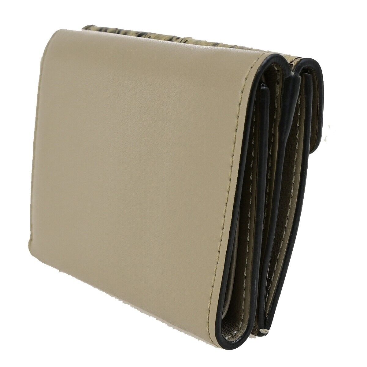 Fendi F Is Fendi Beige Leather Wallet ()