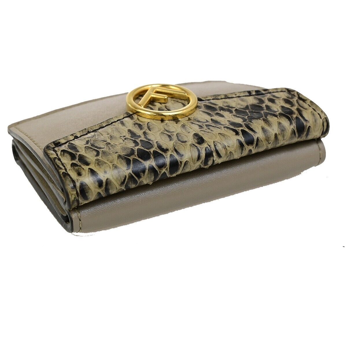 Fendi F Is Fendi Beige Leather Wallet ()