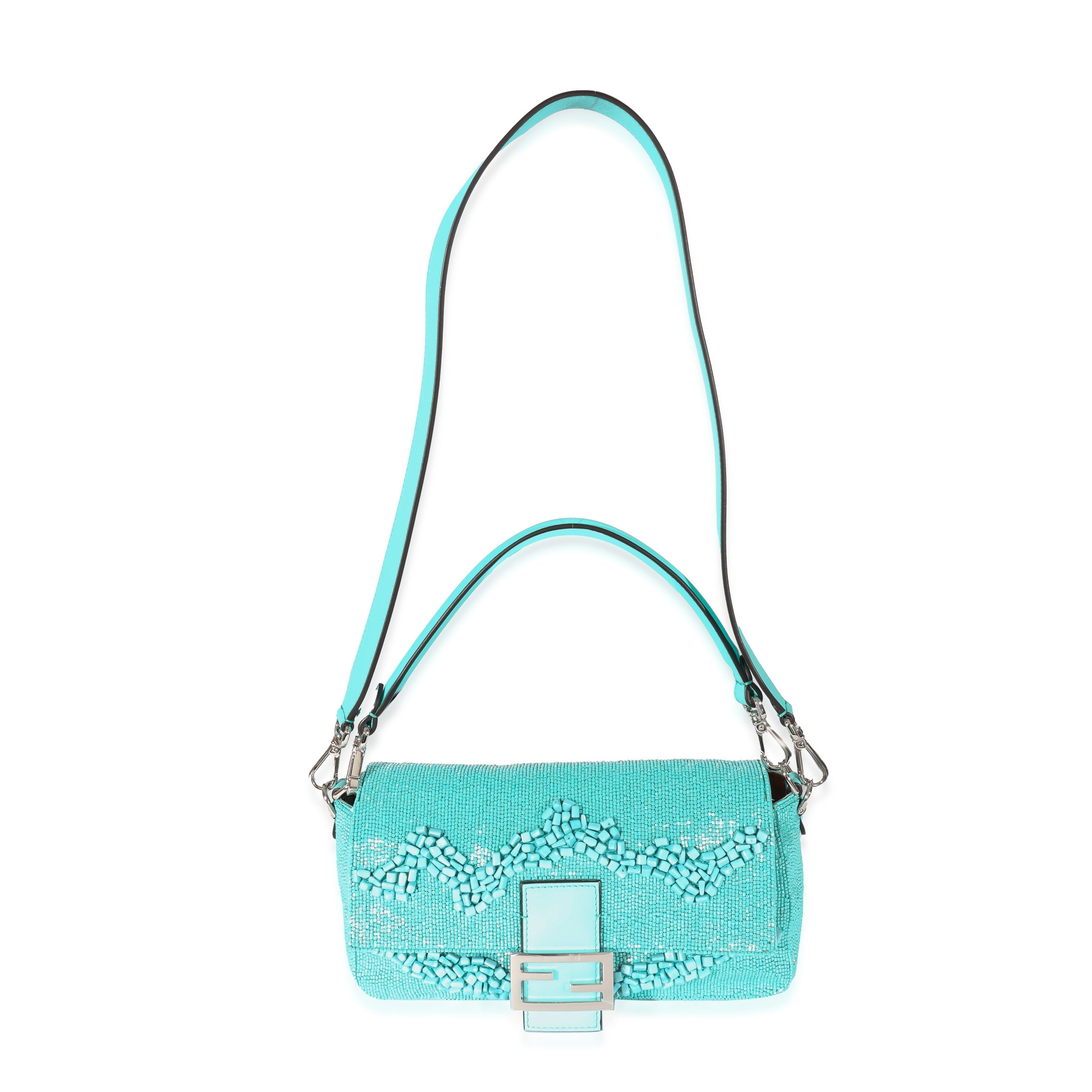 Fendi Re-Edition Turquoise Stone Bead Baguette