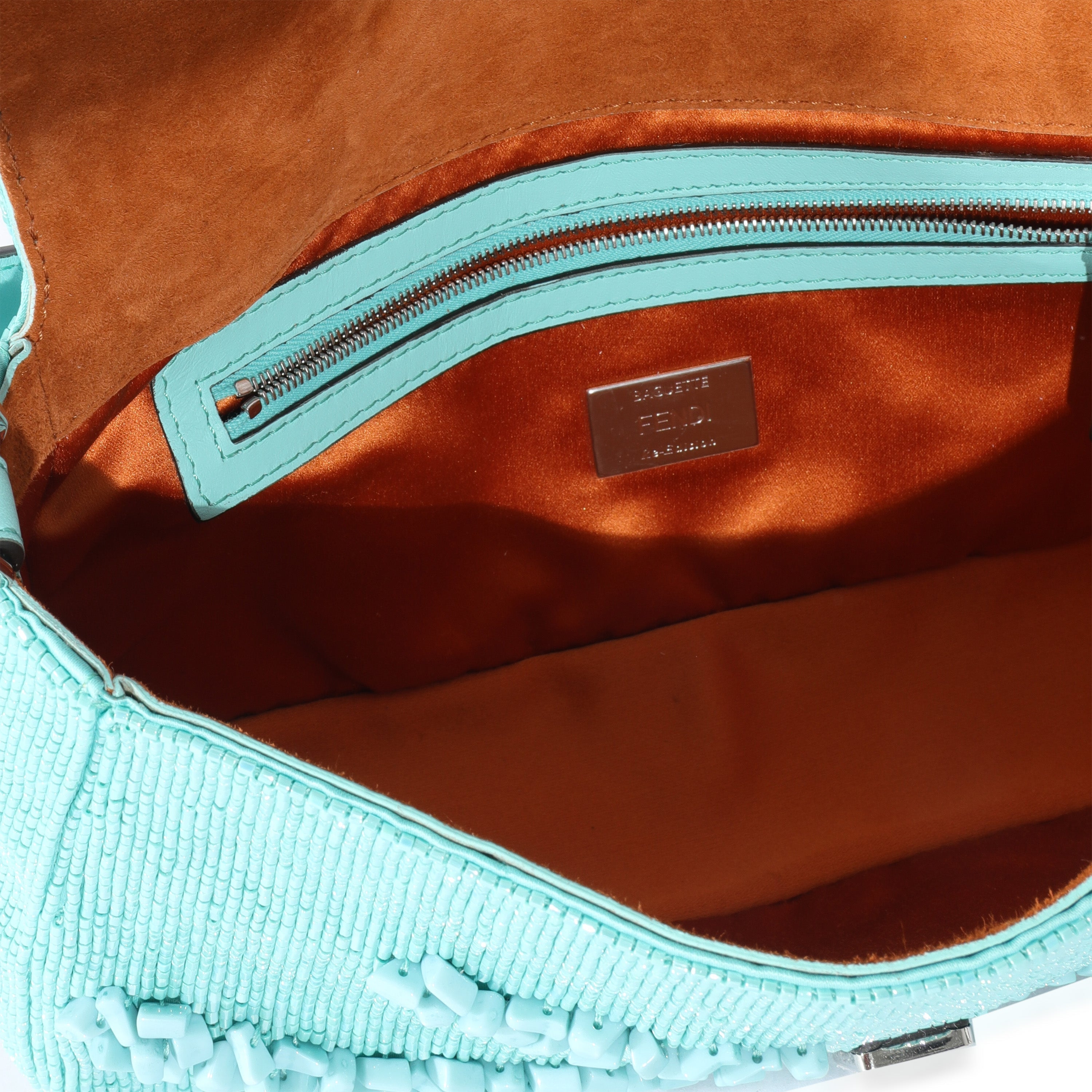 Fendi Re-Edition Turquoise Stone Bead Baguette