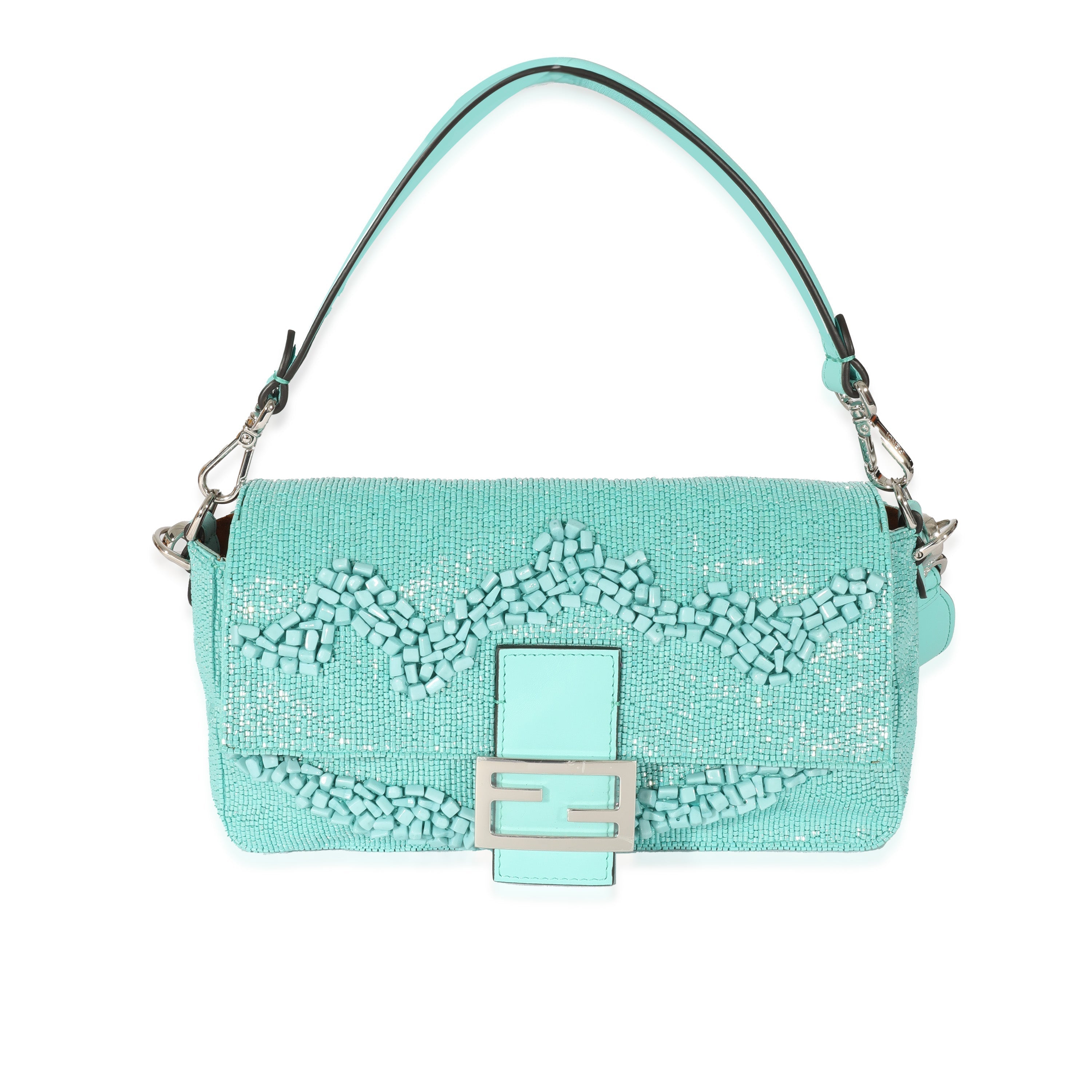 Fendi Re-Edition Turquoise Stone Bead Baguette