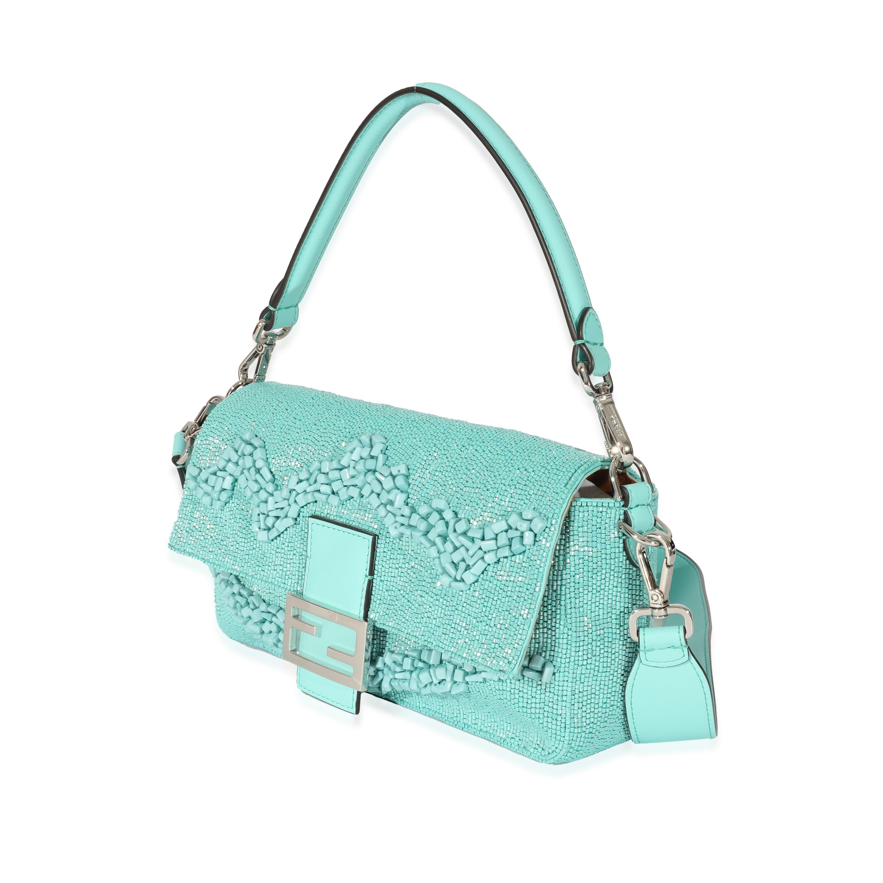 Fendi Re-Edition Turquoise Stone Bead Baguette
