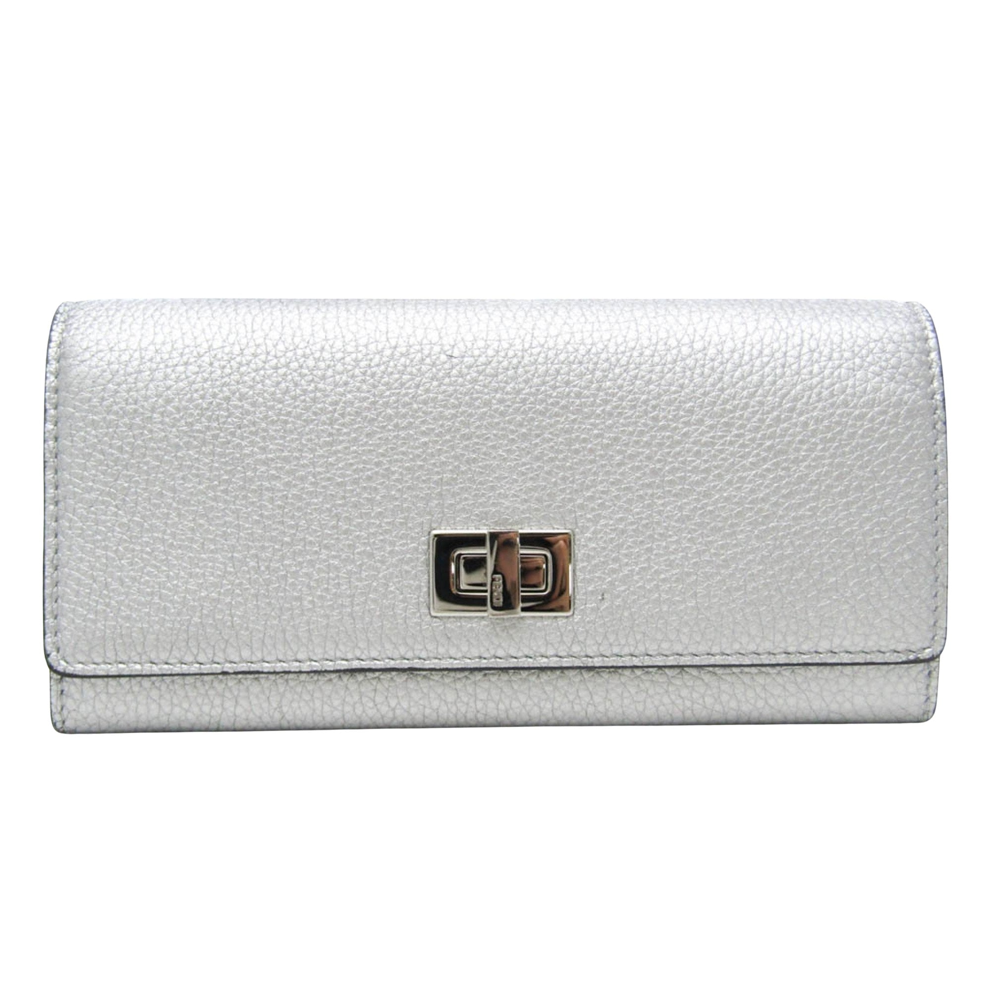 Fendi Silver Leather Wallet ()