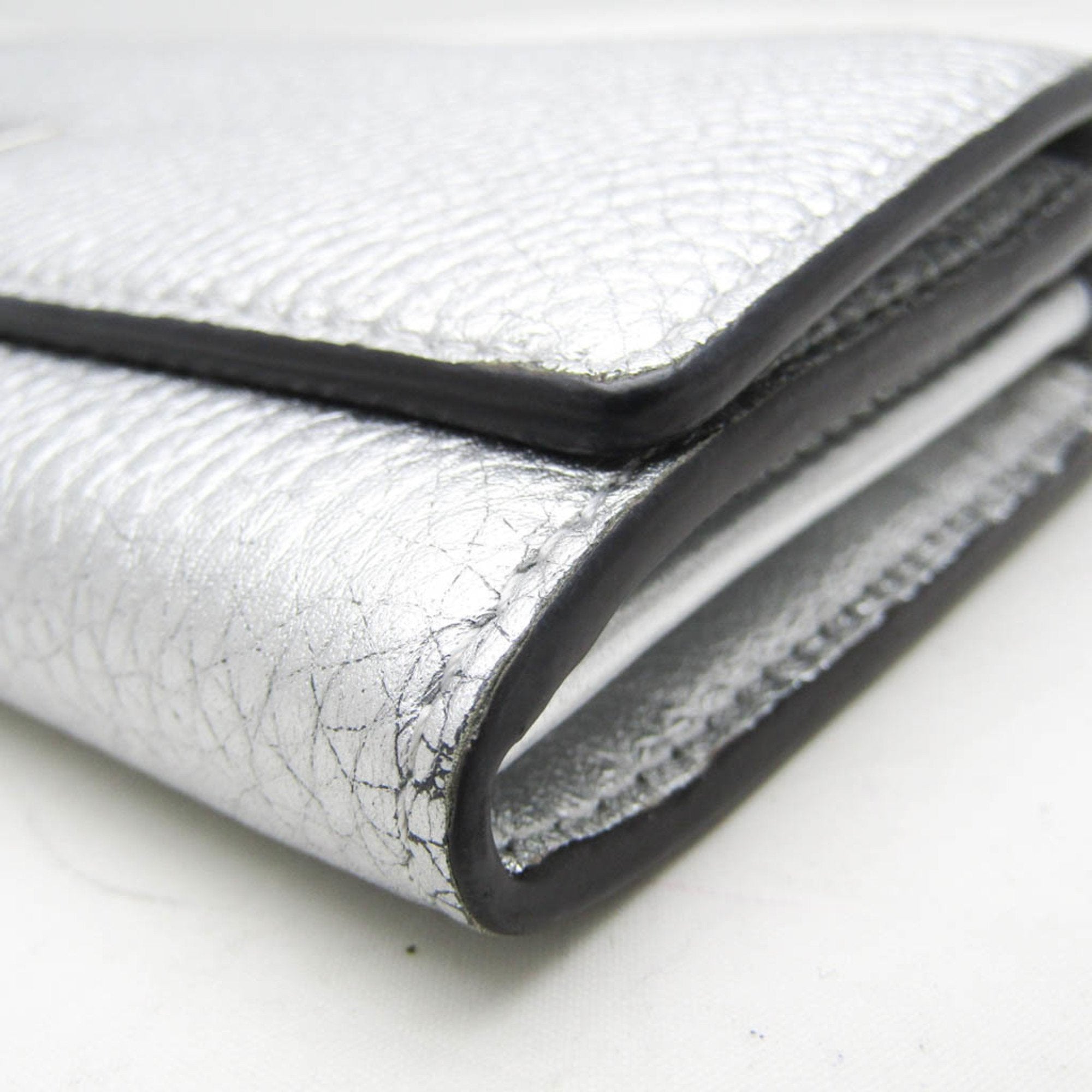 Fendi Silver Leather Wallet ()