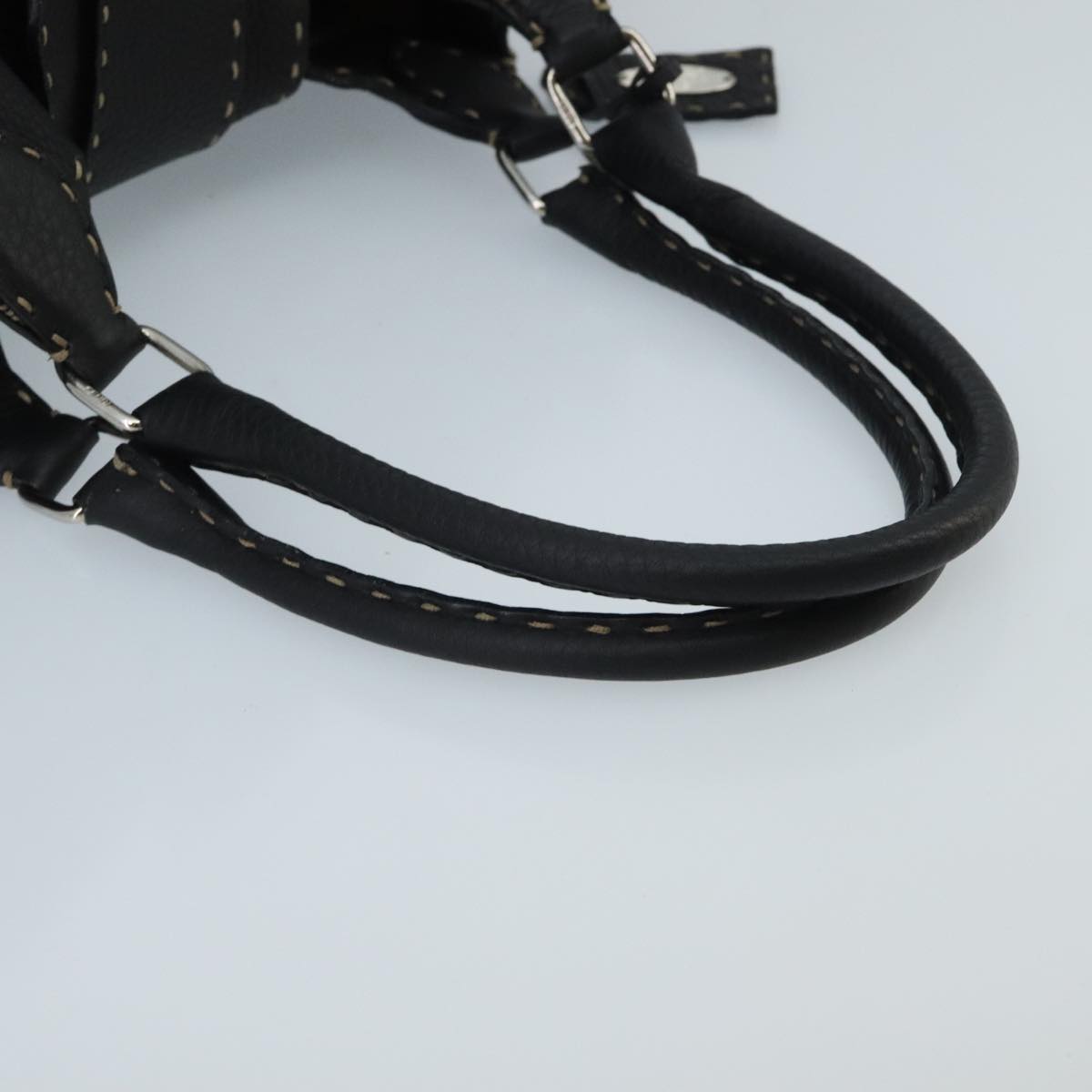 Fendi Selleria Black Leather Handbag ()