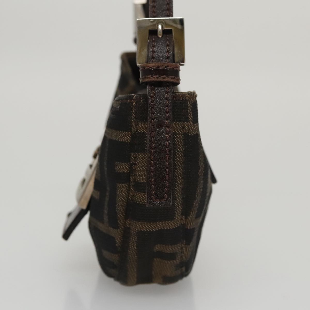 Fendi Croissant Petit Brown Canvas Handbag ()
