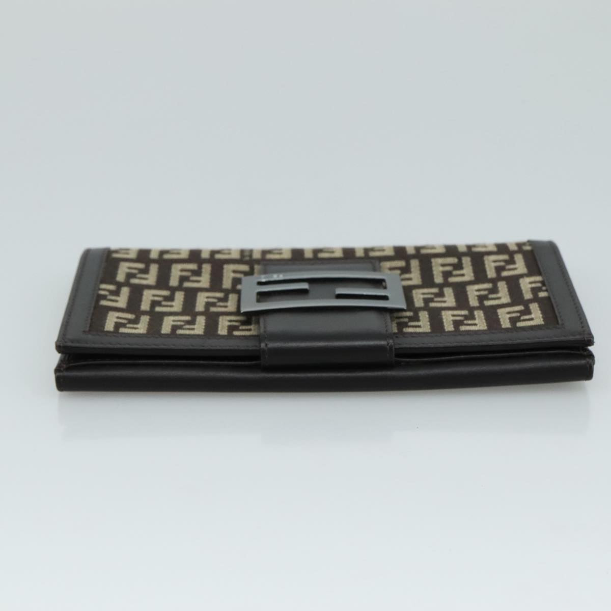 Fendi Zucchino Brown Canvas Wallet ()