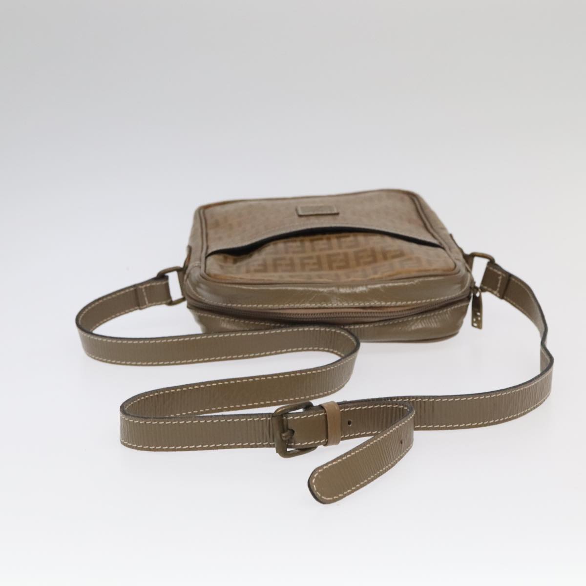 Fendi Zucchino Brown Canvas Shoulder Bag ()