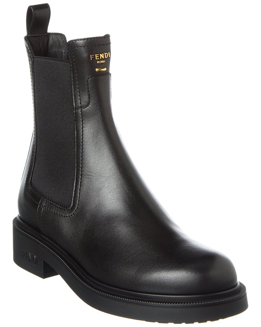 Fendi Filo Leather Biker Boot