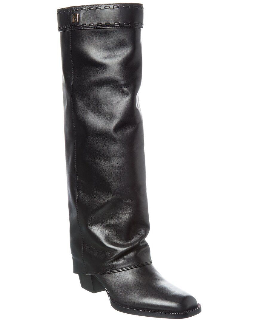 Fendi Show Leather Knee-High Boot