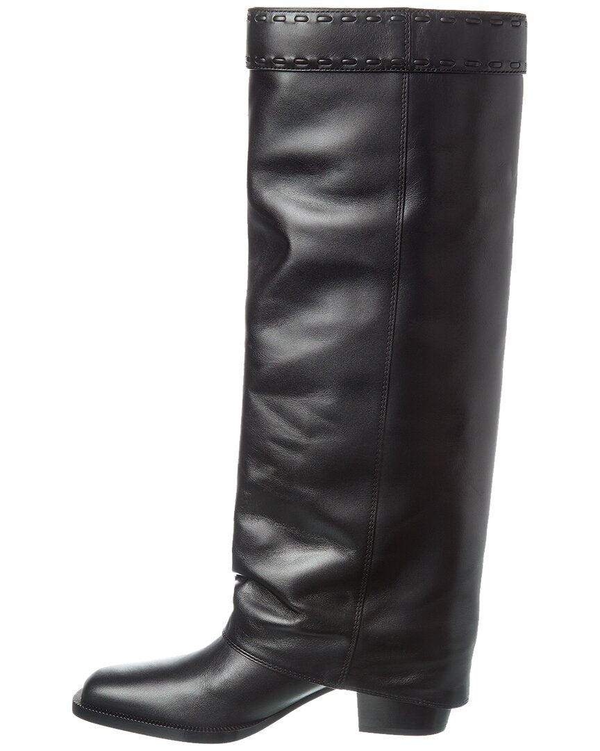 Fendi Show Leather Knee-High Boot