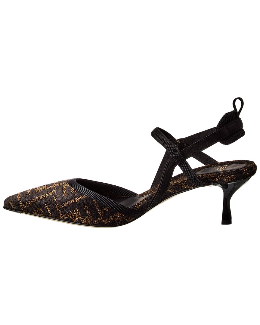 Fendi Colibri Lite Chenille & Jacquard Slingback Pump