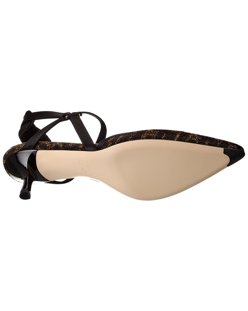 Fendi Colibri Lite Chenille & Jacquard Slingback Pump