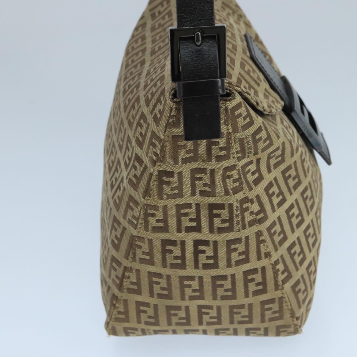 Fendi Zucchino Beige Canvas Shoulder Bag ()