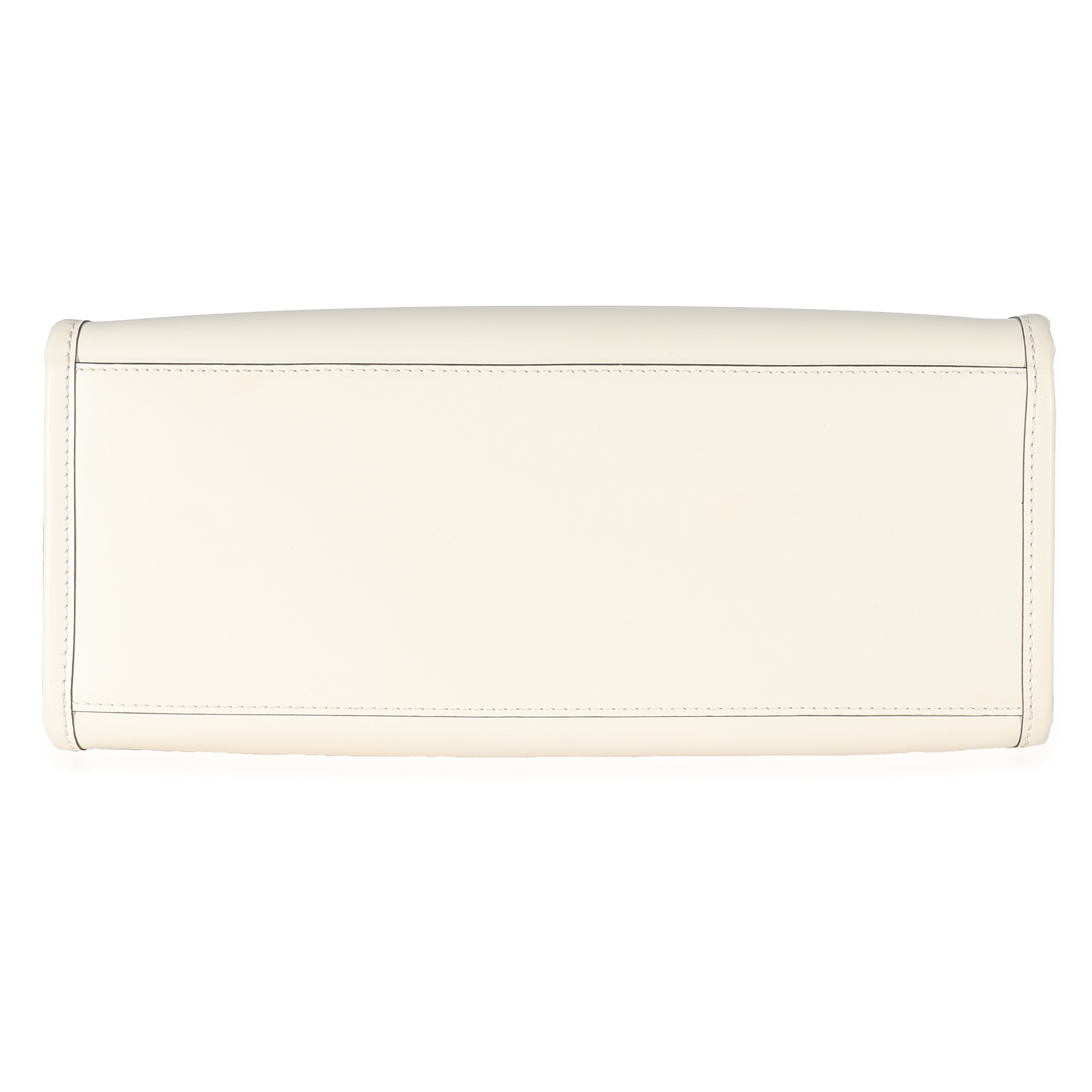Fendi White Vitello King Plexiglass Medium Fendi Sunshine Shopper