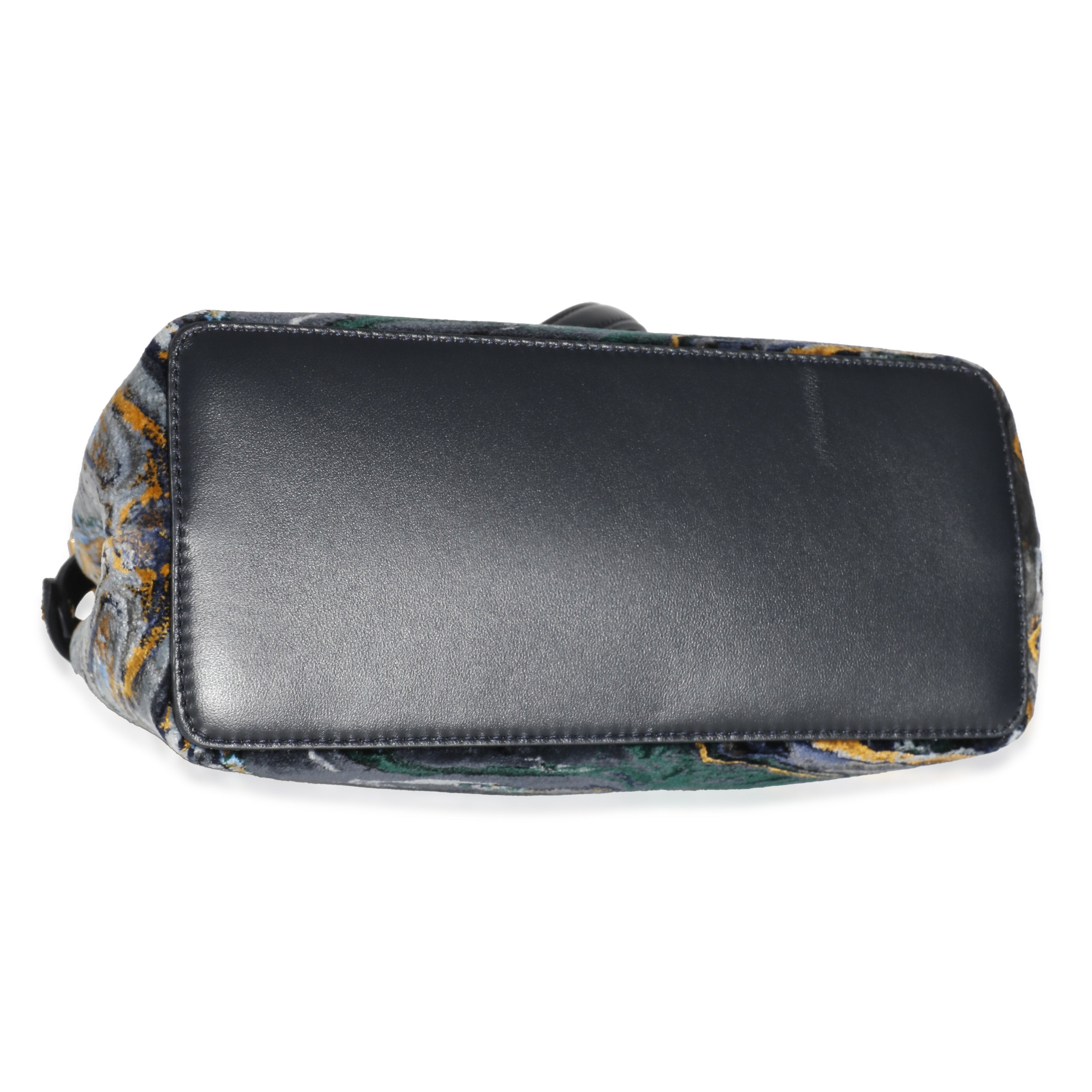 Fendi Navy Marbled Velvet Mini Peekaboo