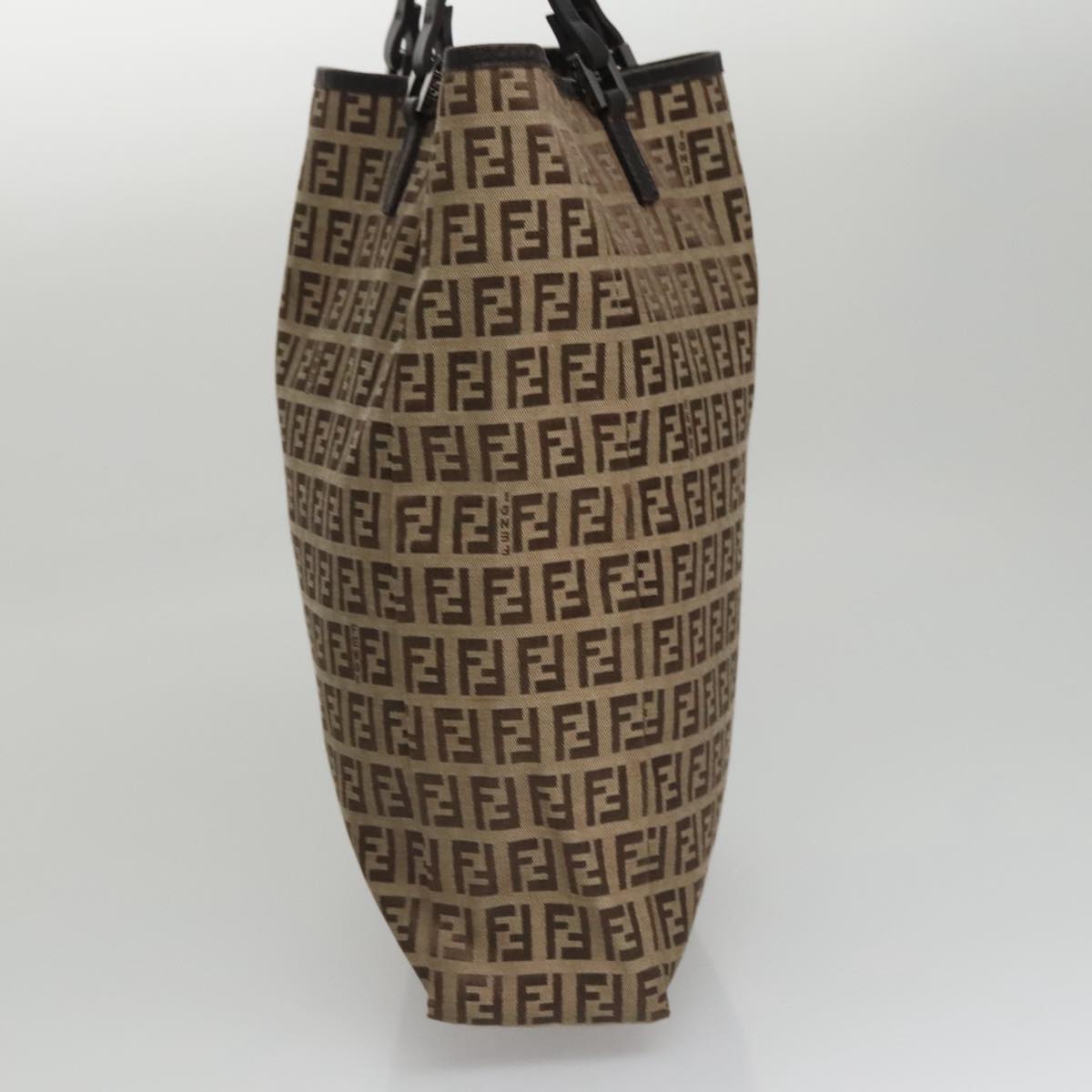 Fendi Zucchino Brown Canvas Handbag ()
