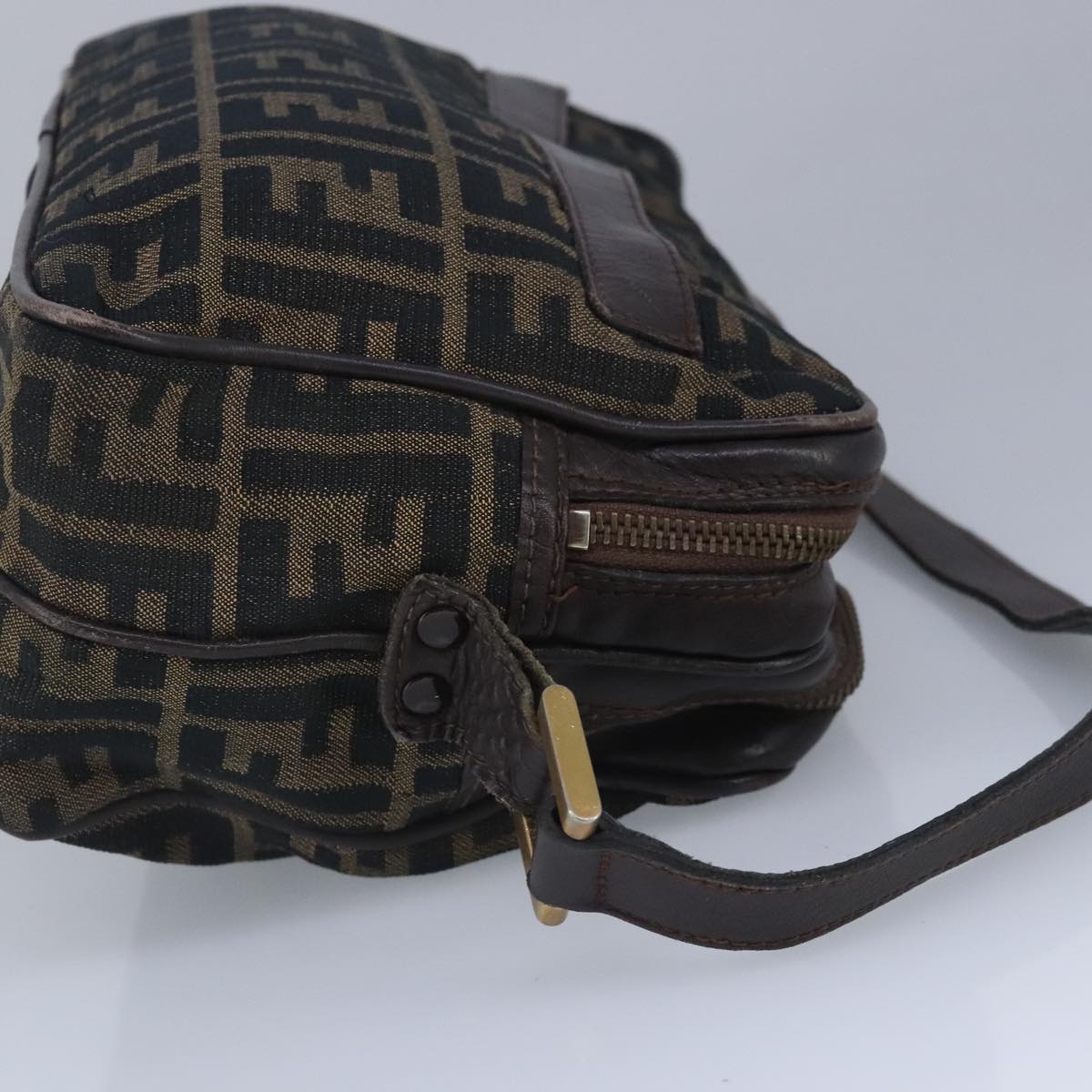 Fendi Zucca Brown Canvas Shoulder Bag ()