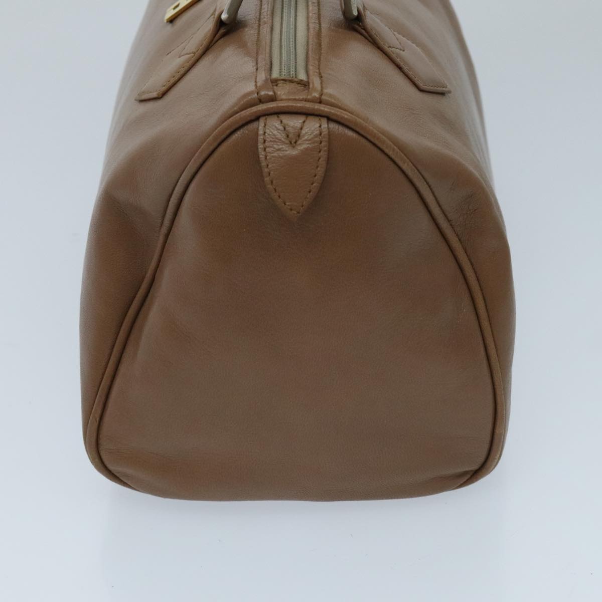 Fendi Ff Brown Leather Handbag ()