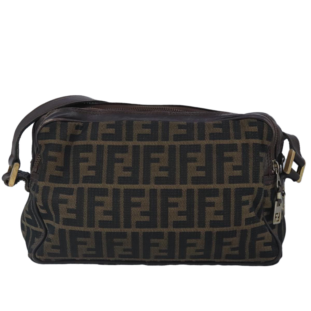 Fendi Zucca Brown Canvas Shoulder Bag ()