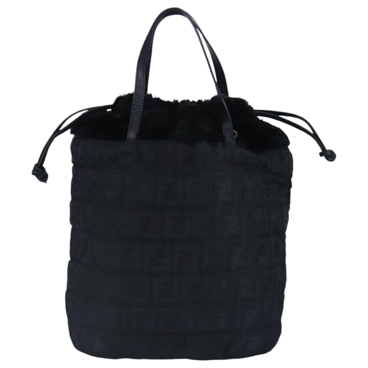 Fendi Black Canvas Handbag ()