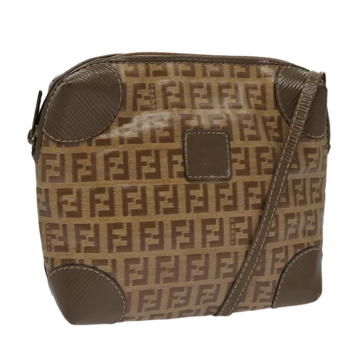Fendi Beige Canvas Shoulder Bag ()