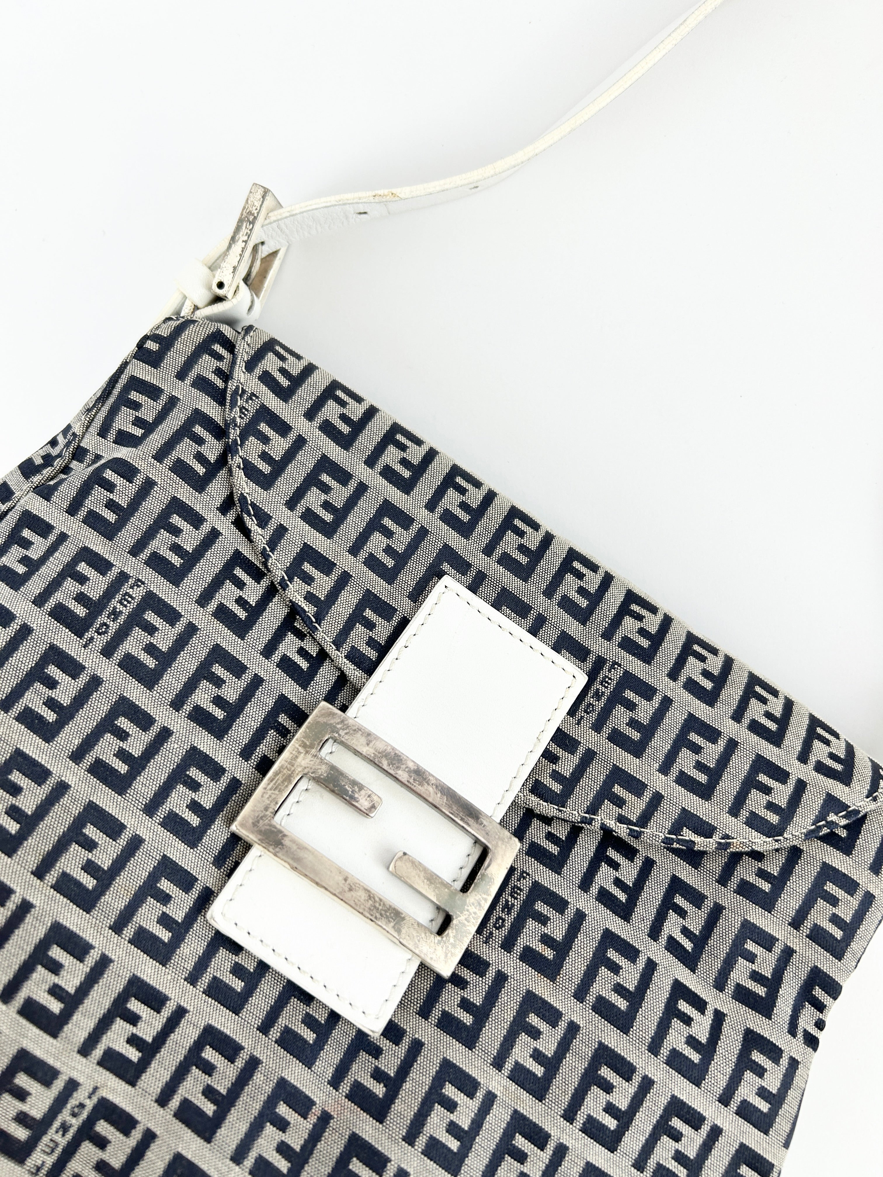 Vintage Fendi Zucca Mamma Baguette Shoulder Bag