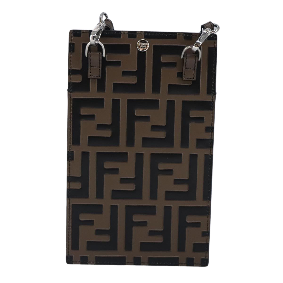 Fendi Zucca Brown Canvas Clutch Bag ()