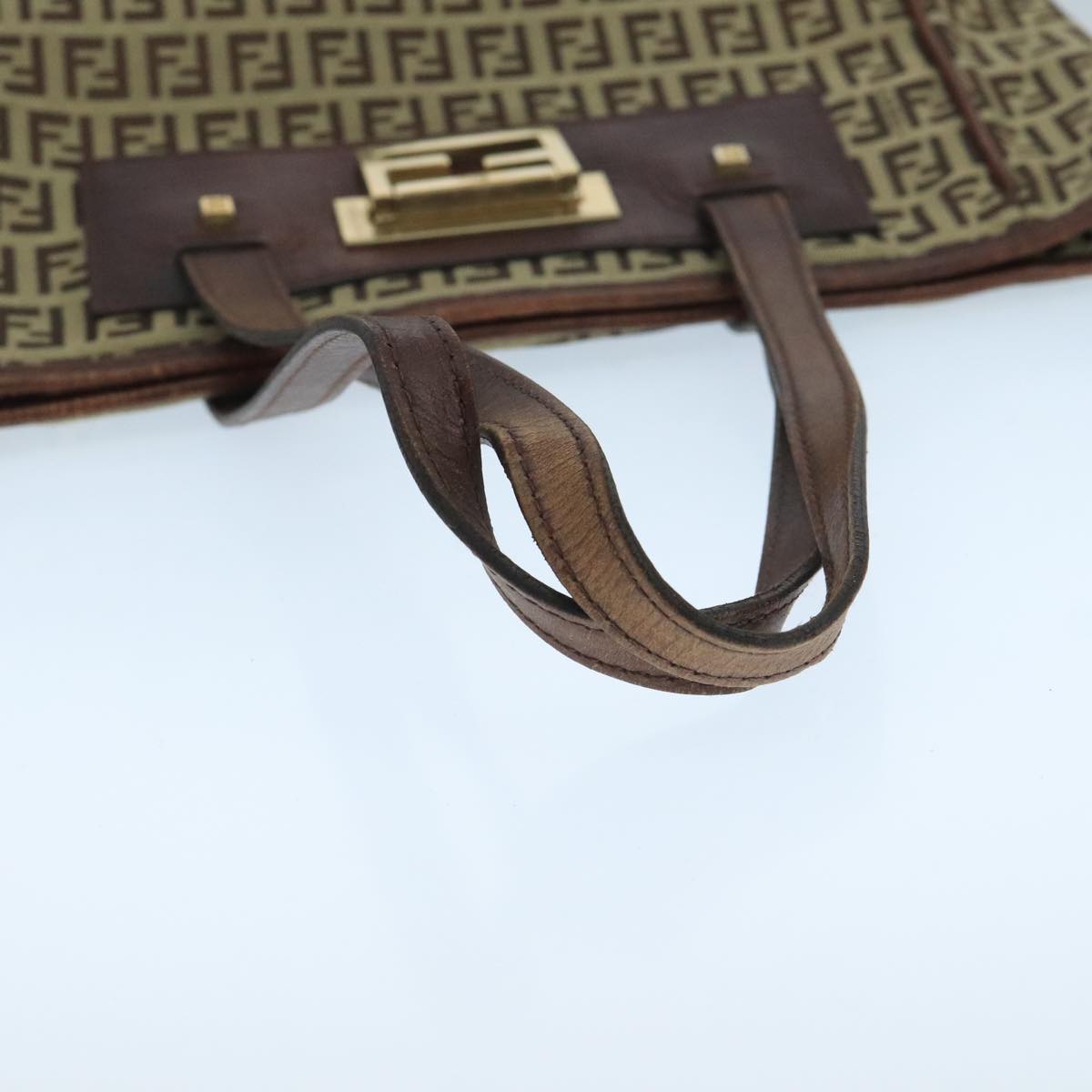 Fendi Zucchino Beige Canvas Tote Bag ()