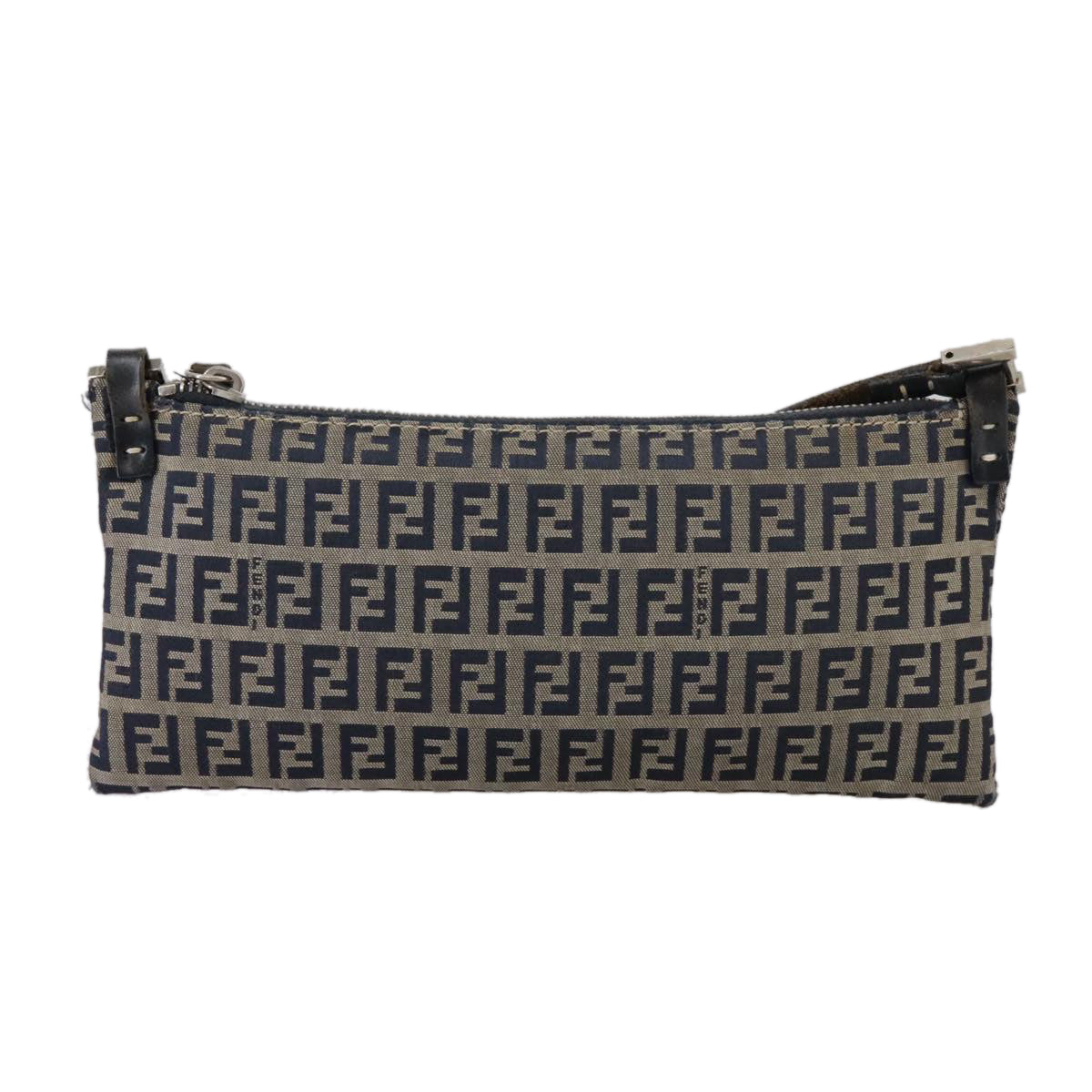 Fendi Zucchino Navy Canvas Shoulder Bag ()