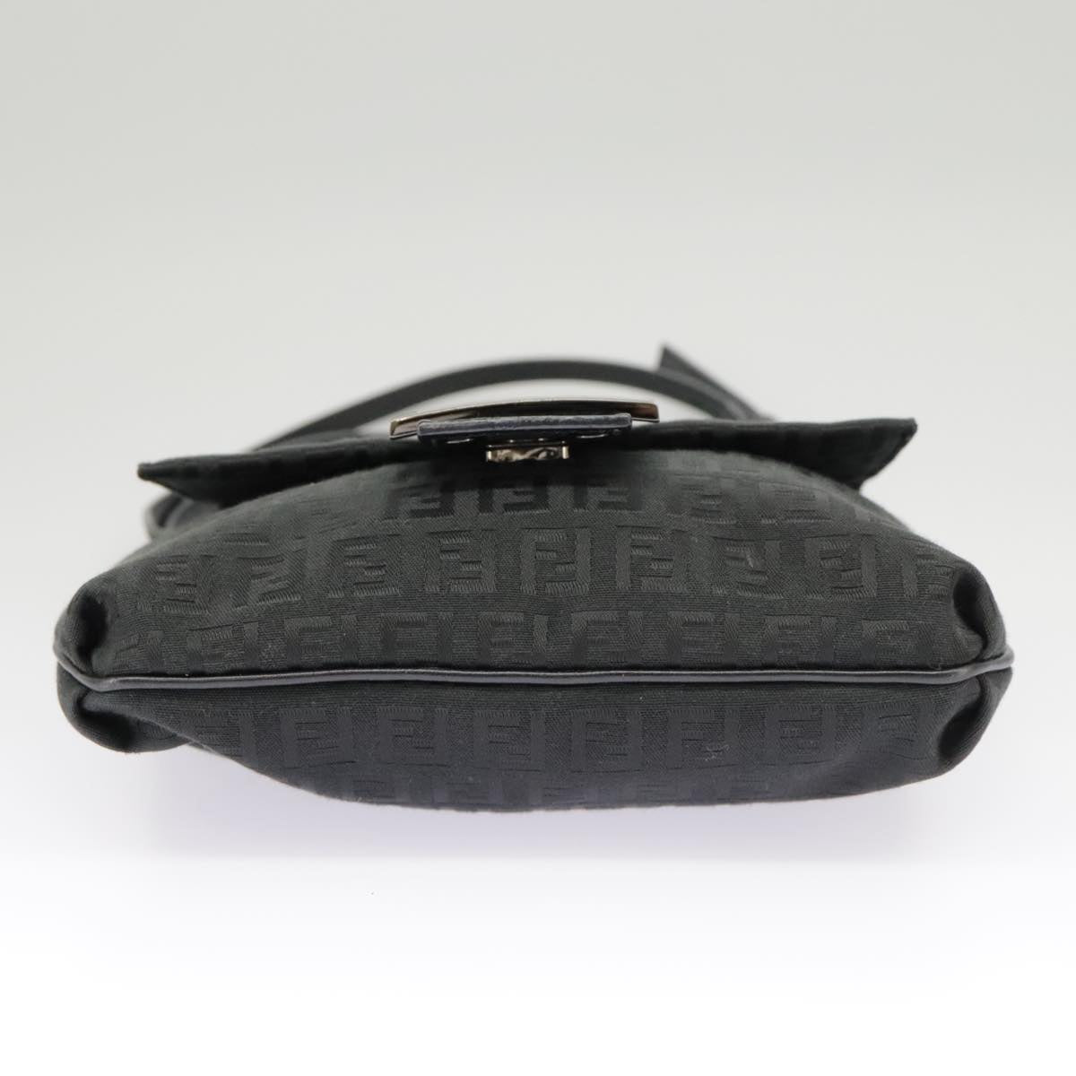 Fendi Mamma Baguette Black Canvas Shoulder Bag ()