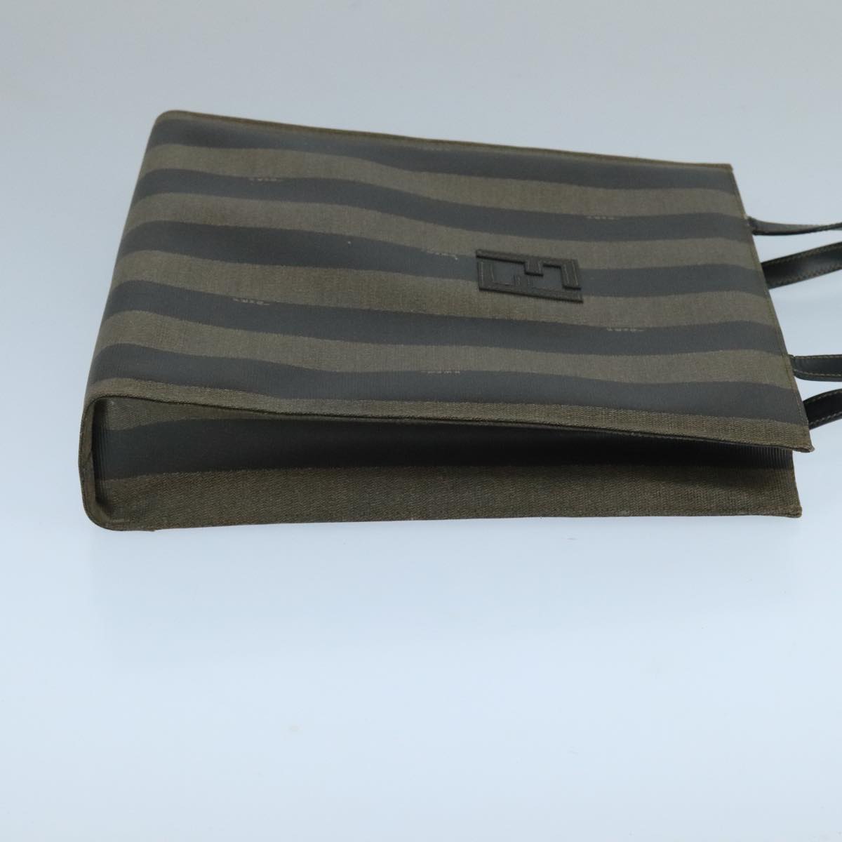 Fendi Pequin Brown Canvas Handbag ()