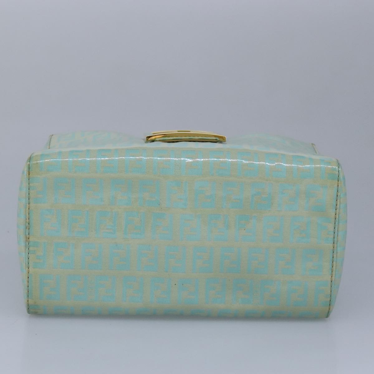 Fendi Zucca Green Patent Leather Handbag ()